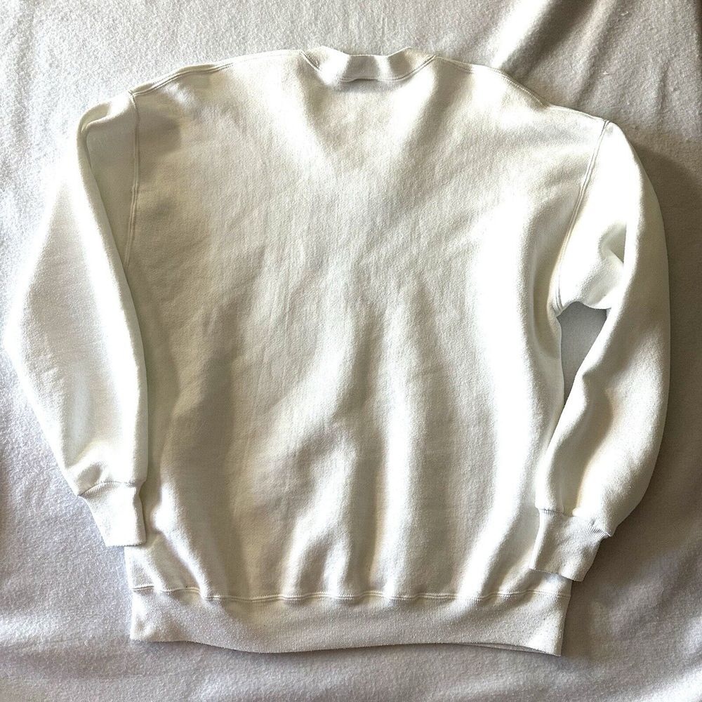 Vail Sweatshirt Women XL‎ Vintage 90s White Crewneck 1991 Snowflake Embroidered - Picture 11 of 11